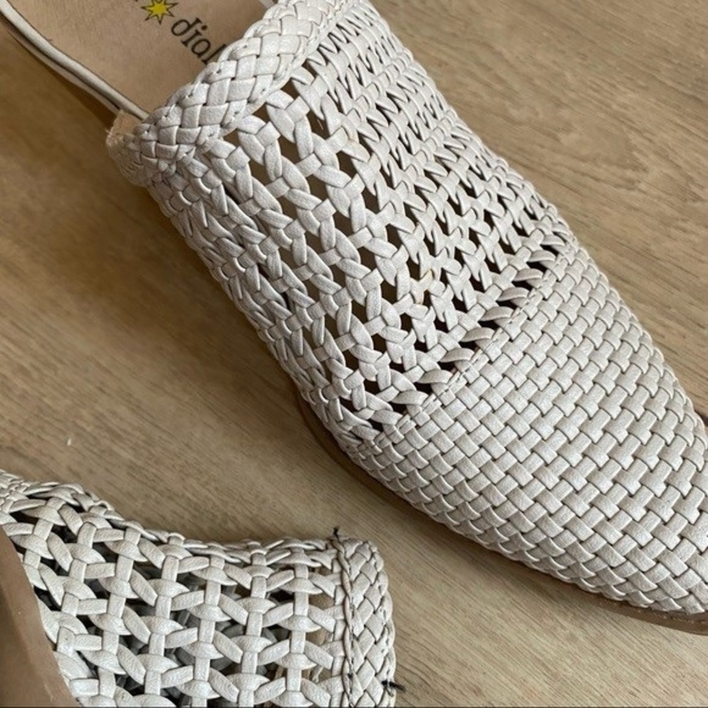 Seven Dials Woven Quinton Mule Ivory Western Heeled Booties - Picture 4 of 5